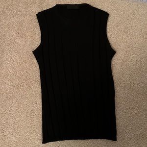 Size XS Prada tank top. Ribbed and black. Worn once. Tags removed.